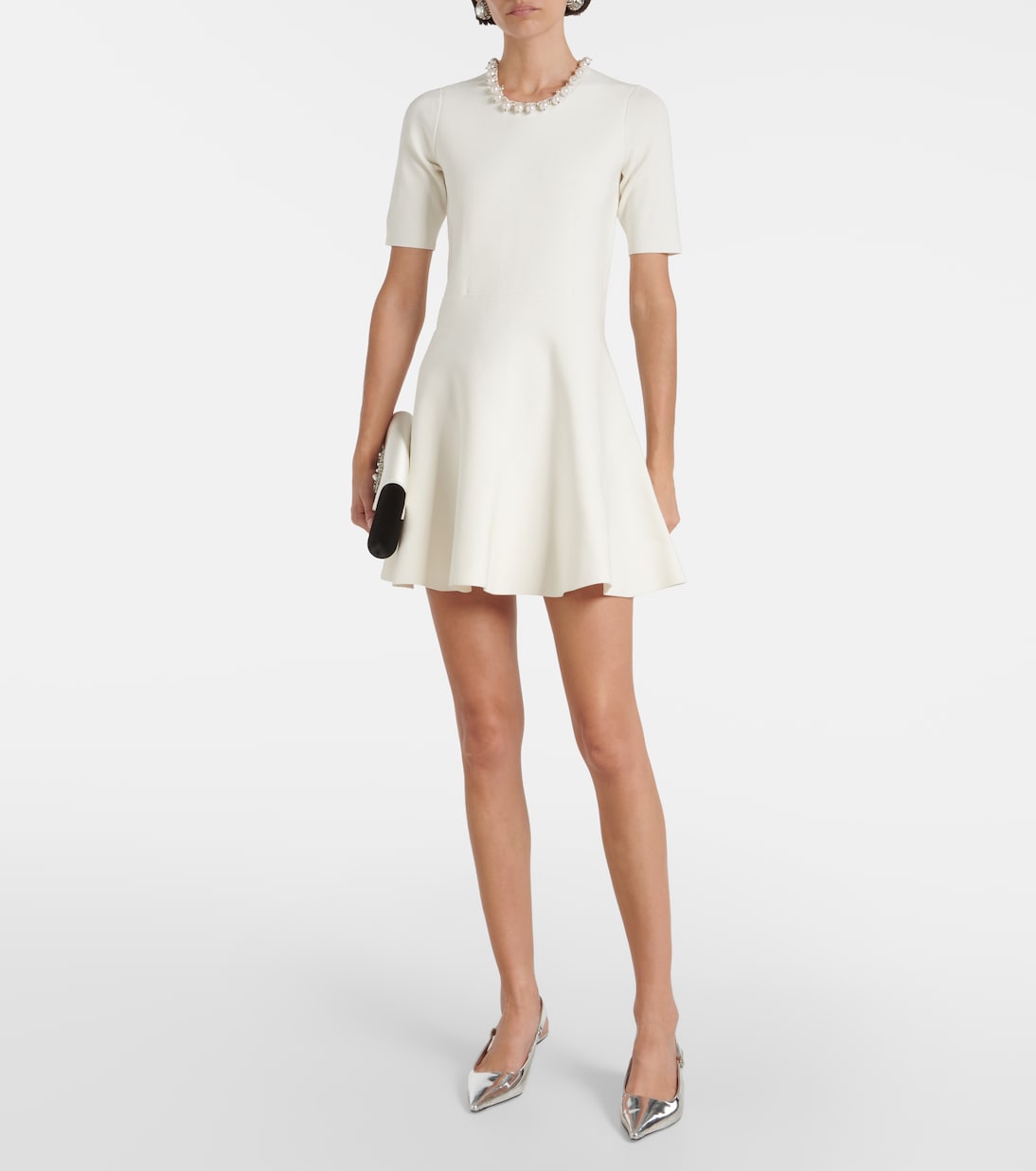 Verziertes Minikleid aus Strick | Monique Lhuillier