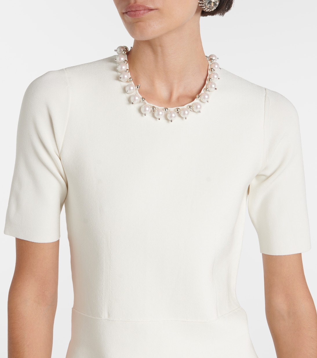 Verziertes Minikleid aus Strick | Monique Lhuillier