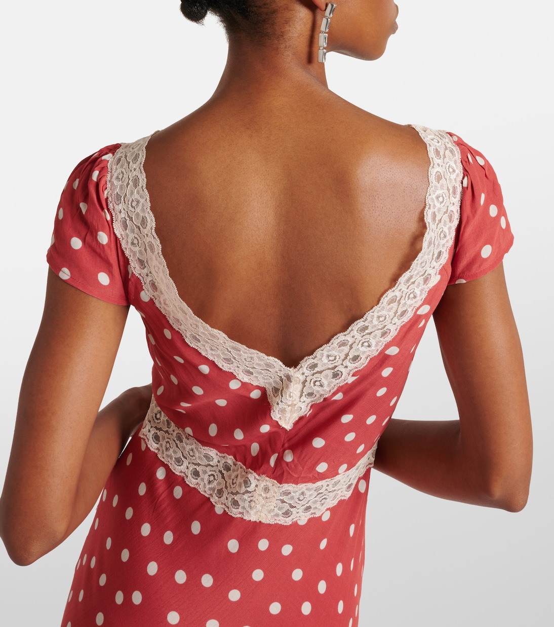 Robe midi Iggy en satin à pois | Rixo