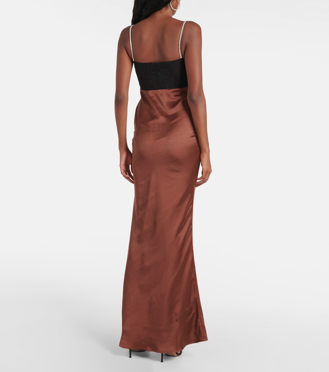 Verzierte Robe aus Satin | Self-Portrait