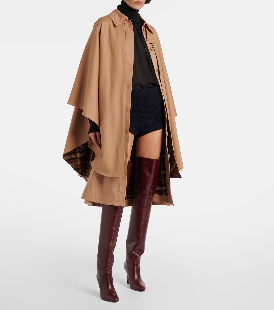 Cotton gabardine cape | Chloé