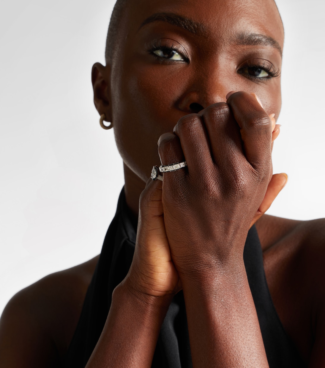 Anello per mignolo Radiant Eternity in oro 18kt con diamanti | Kamyen