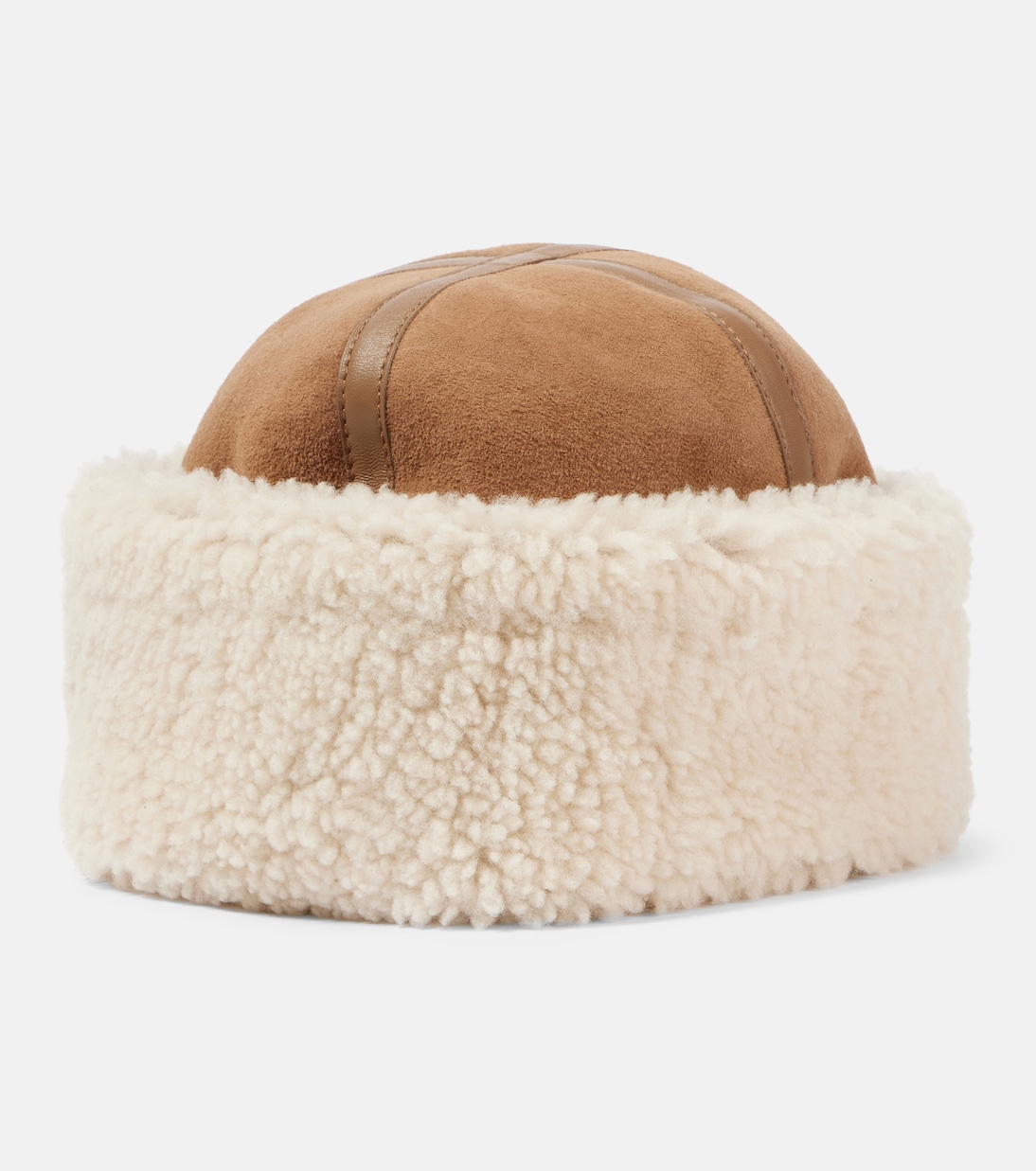 Shearling and leather hat | Toteme