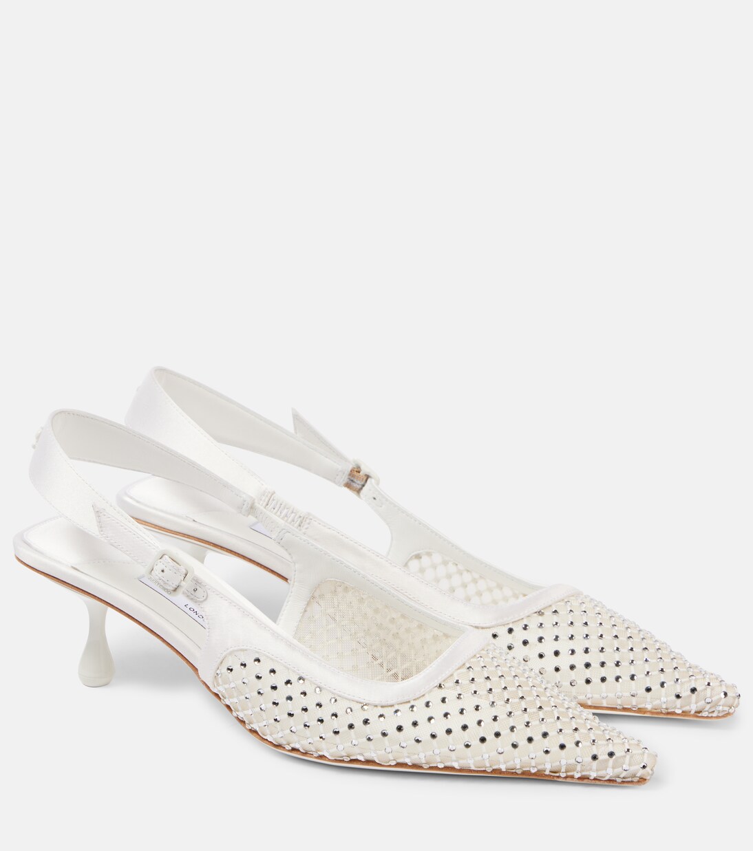 Amel 50 embellished mesh slingback pumps | Jimmy Choo