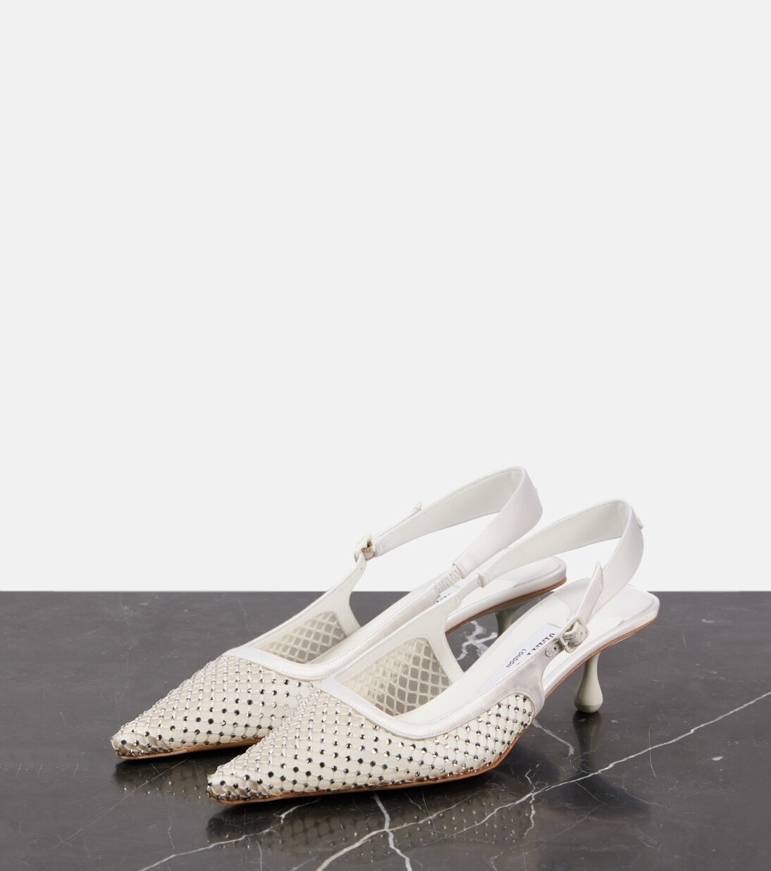 Amel 50 embellished mesh slingback pumps | Jimmy Choo