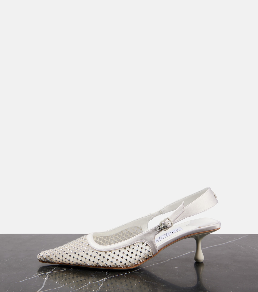 Amel 50 embellished mesh slingback pumps | Jimmy Choo