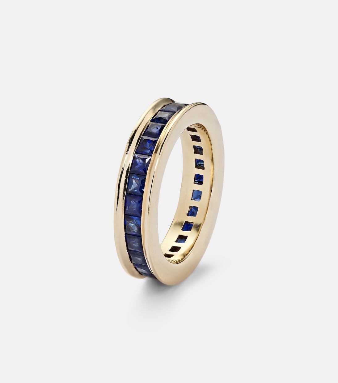 Anello Ivy Eternity in oro 18kt con zaffiro | Octavia Elizabeth