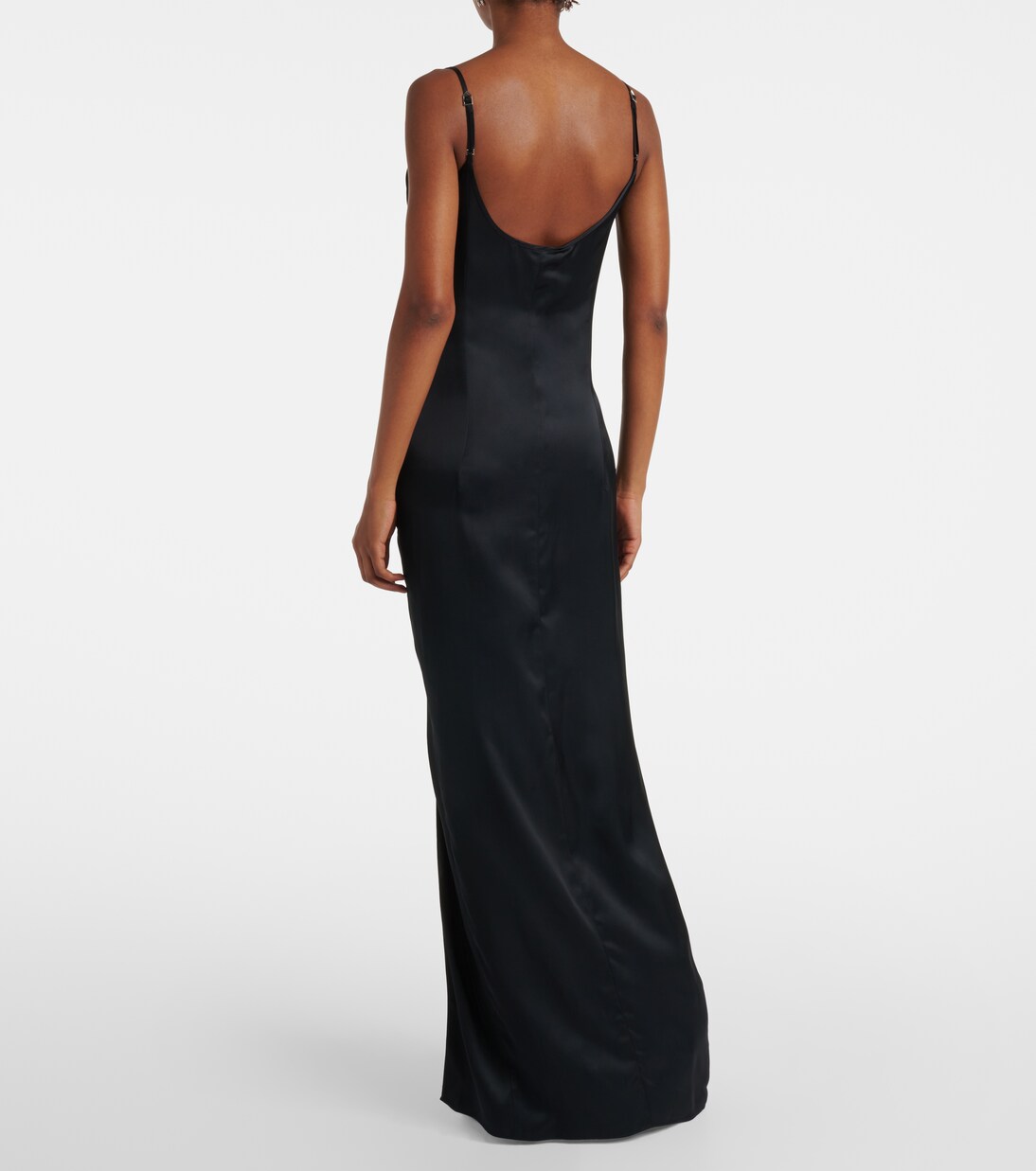 Abito sottoveste in raso arricciato | The Attico