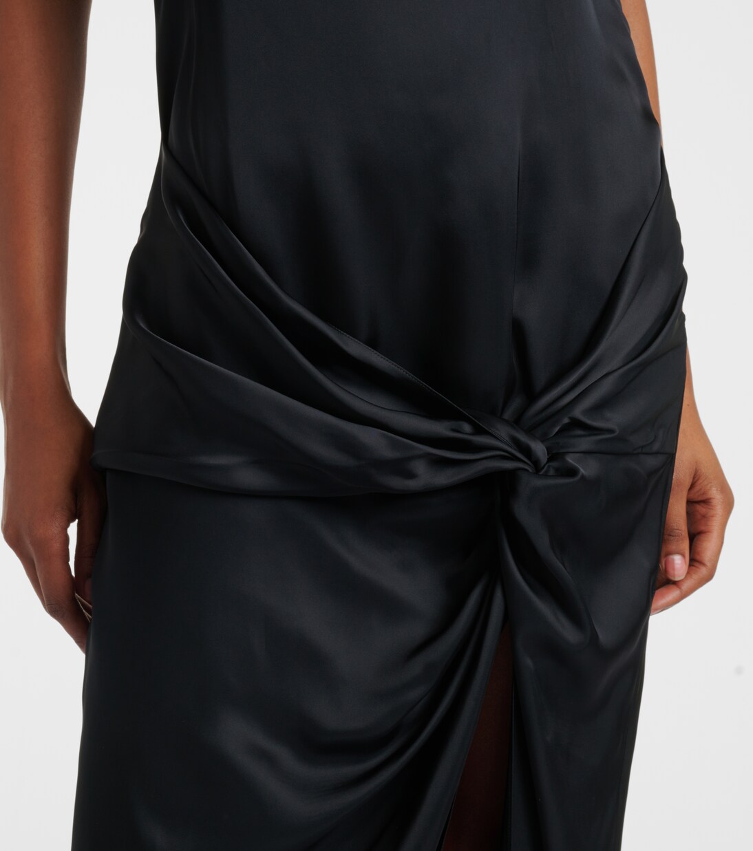 Abito sottoveste in raso arricciato | The Attico