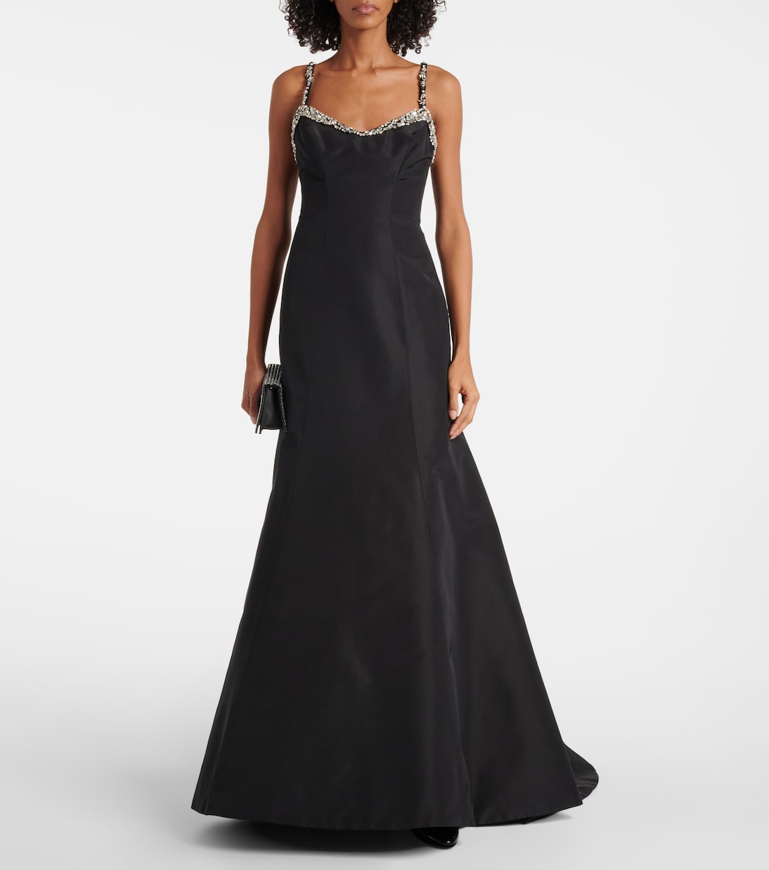 Tumpet embellished silk gown | Monique Lhuillier