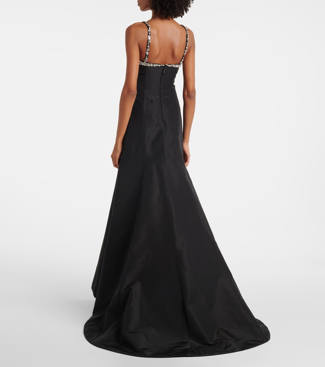 Tumpet embellished silk gown | Monique Lhuillier