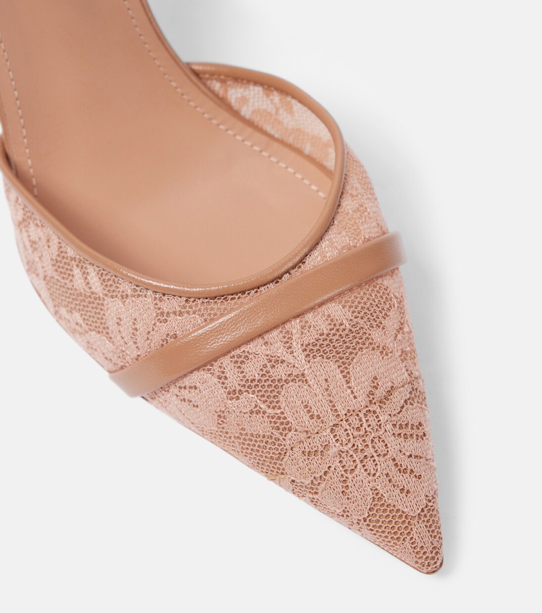 Uma 80 leather-trimmed lace mules | Malone Souliers
