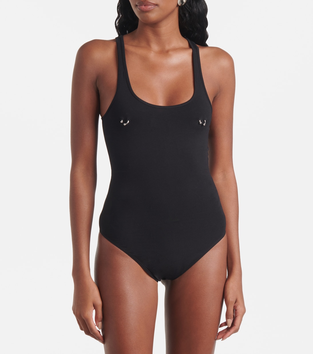 Pierced cotton bodysuit | Mugler