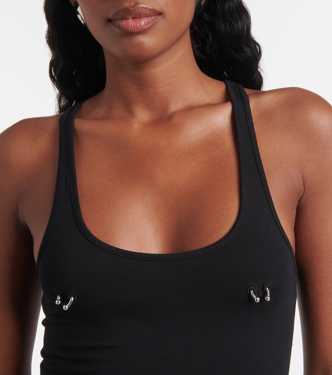 Pierced cotton bodysuit | Mugler