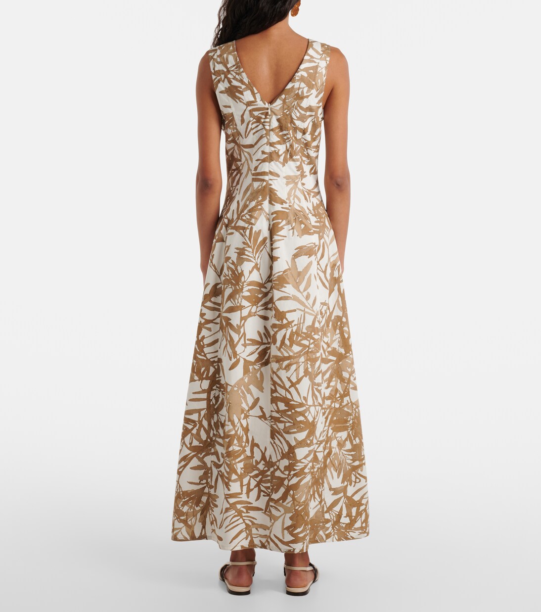 Bedrucktes Maxikleid aus Baumwolle | Brunello Cucinelli