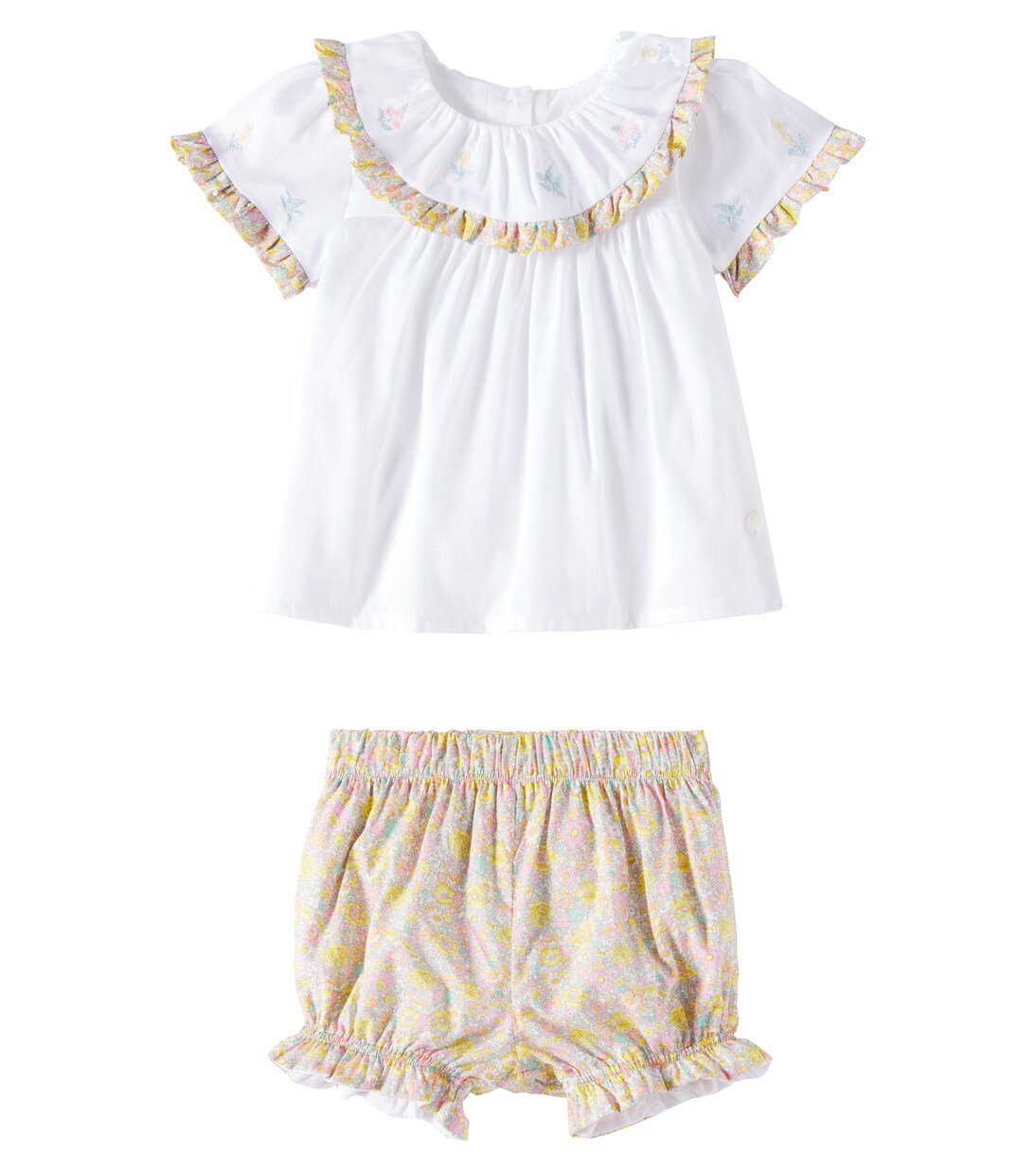 Top e shorts in cotone con stampa | Patachou