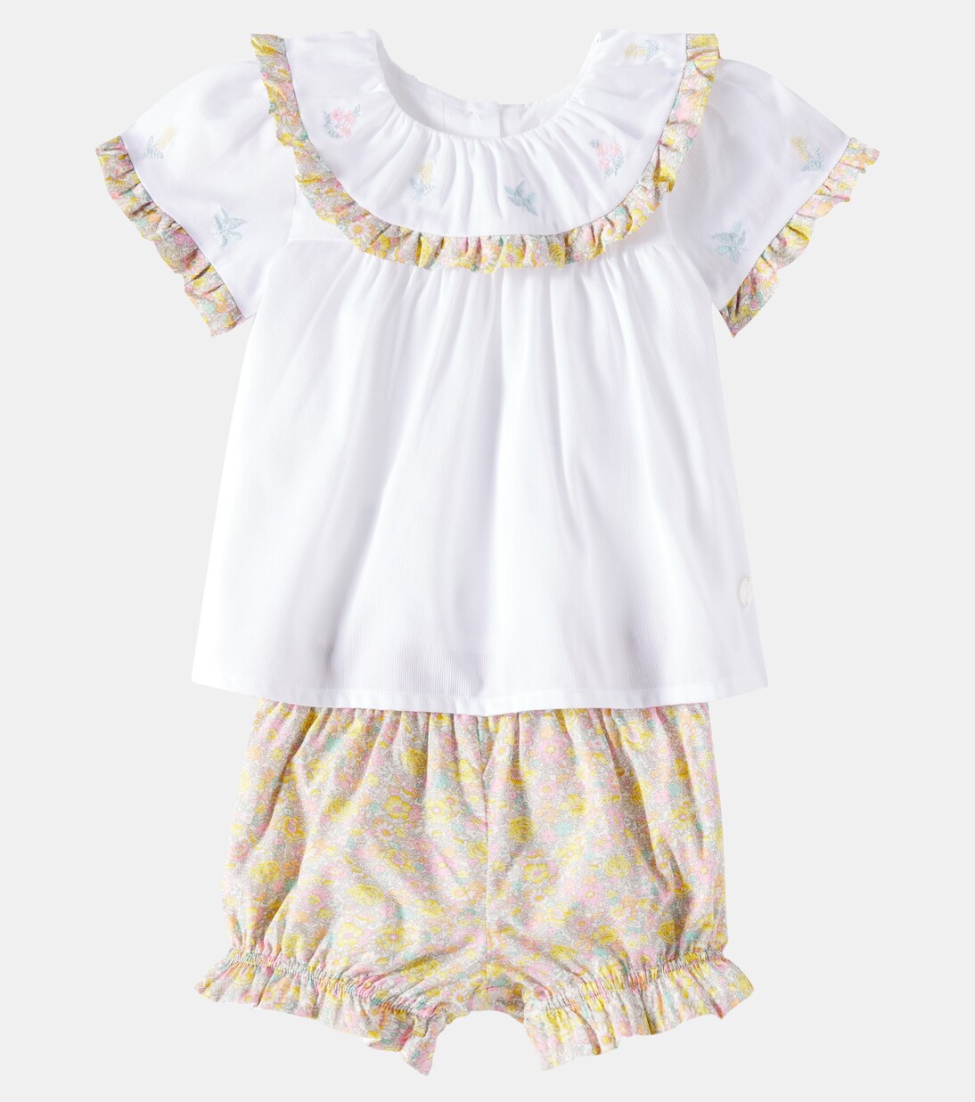 Top e shorts in cotone con stampa | Patachou