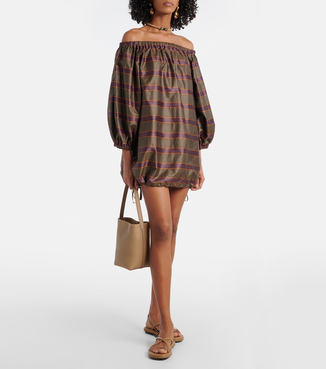 Off-Shoulder-Minikleid Alcamo aus Canvas | Max Mara