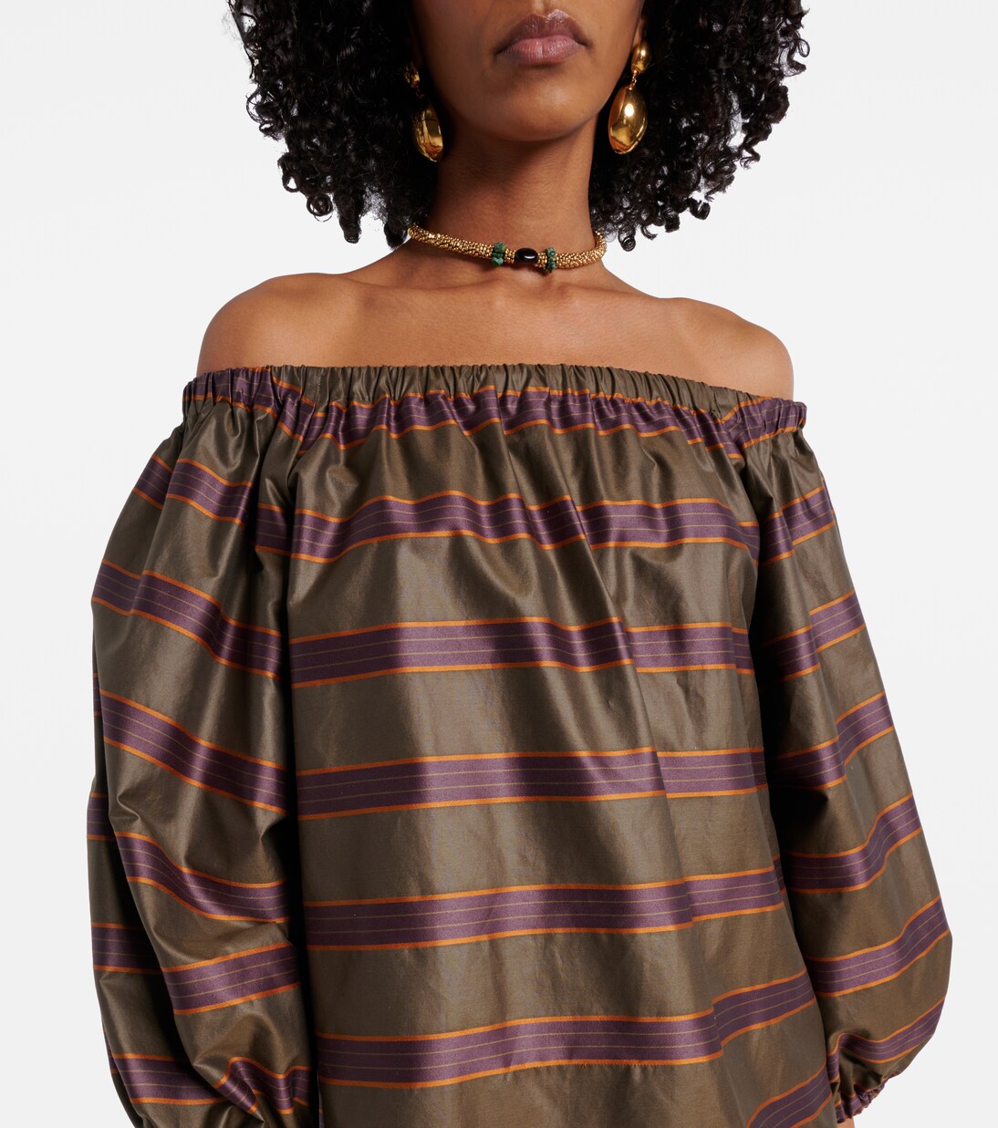 Off-Shoulder-Minikleid Alcamo aus Canvas | Max Mara