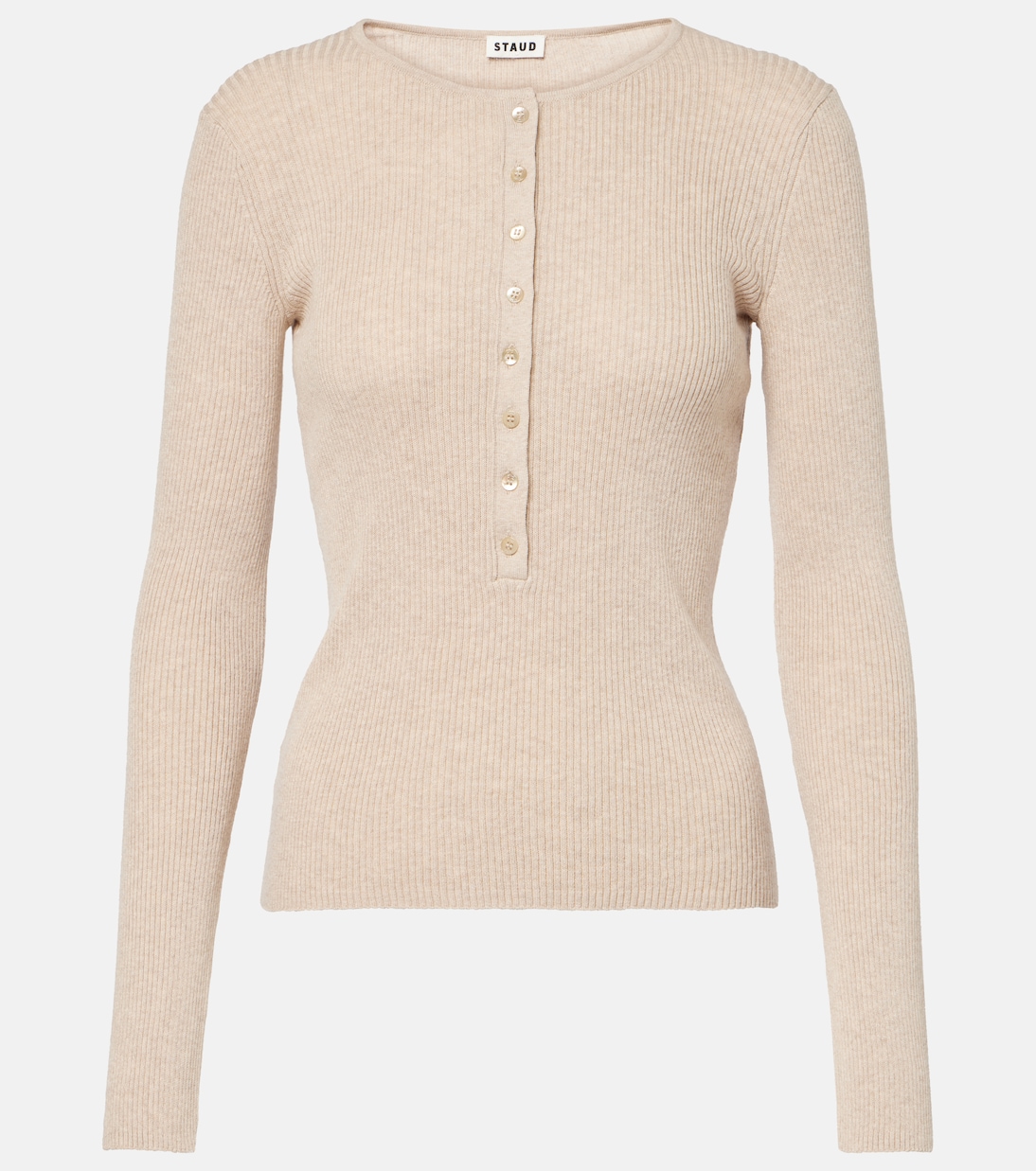 Henley-Top Macaw aus Baumwolle und Kaschmir | Staud