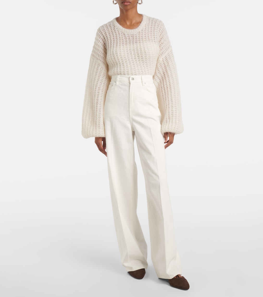 Jeans anchos de tiro alto | Toteme