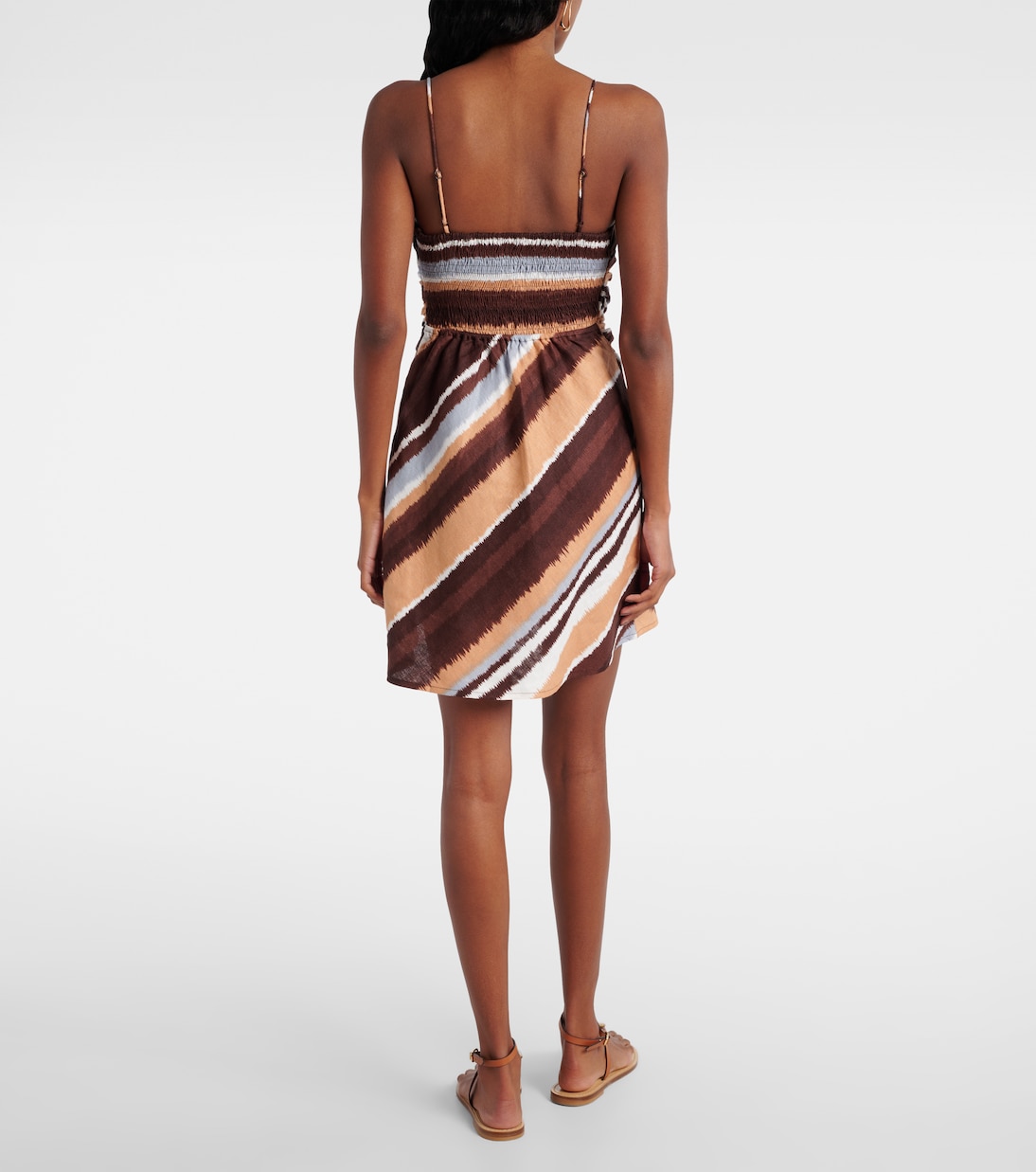 Maryse striped linen minidress | Faithfull