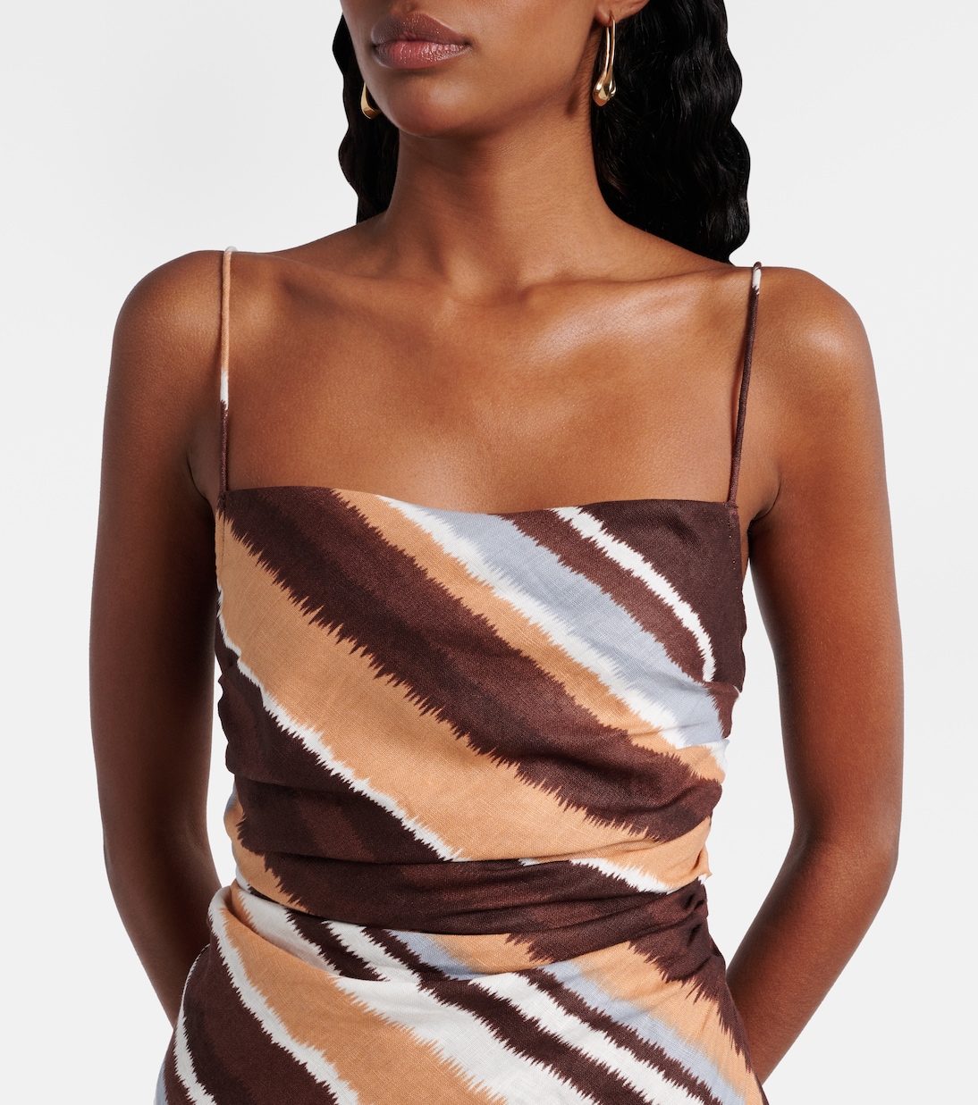 Maryse striped linen minidress | Faithfull