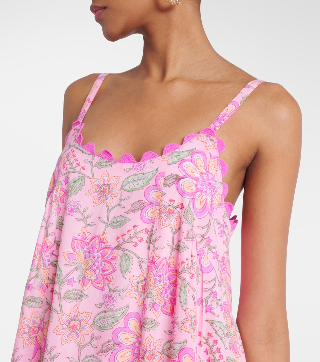 Robe longue en coton à fleurs | Juliet Dunn