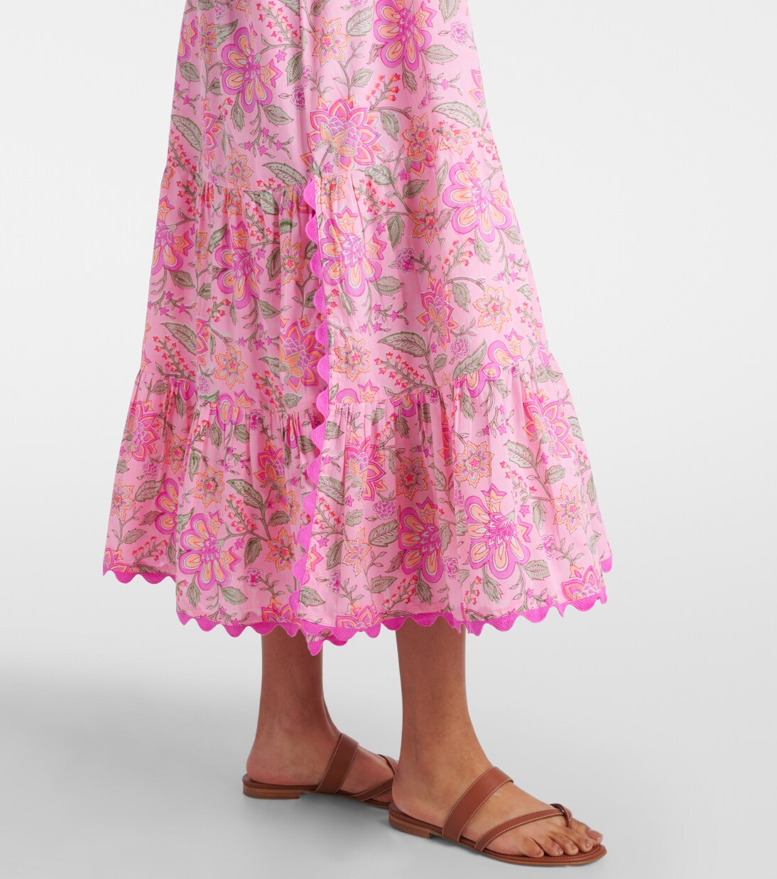 Robe longue en coton à fleurs | Juliet Dunn