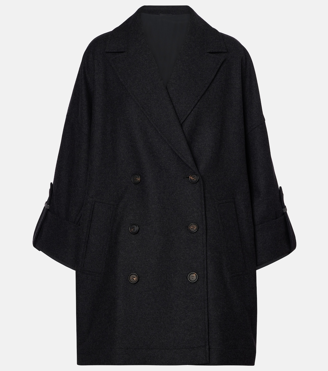 Oversize-Mantel aus Wolle | Brunello Cucinelli