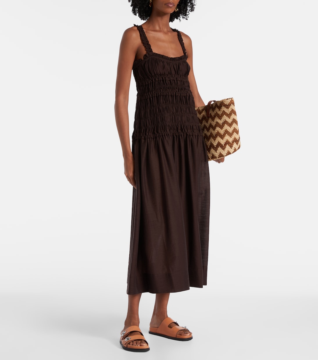 Turnlock leather slides | Tory Burch