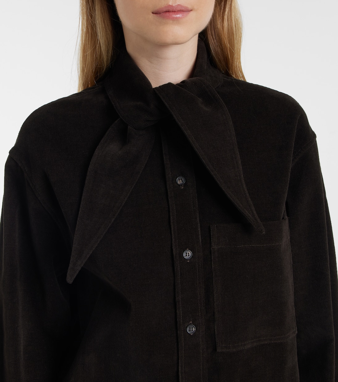 T-shirt en velours côtelé de coton | Ferragamo