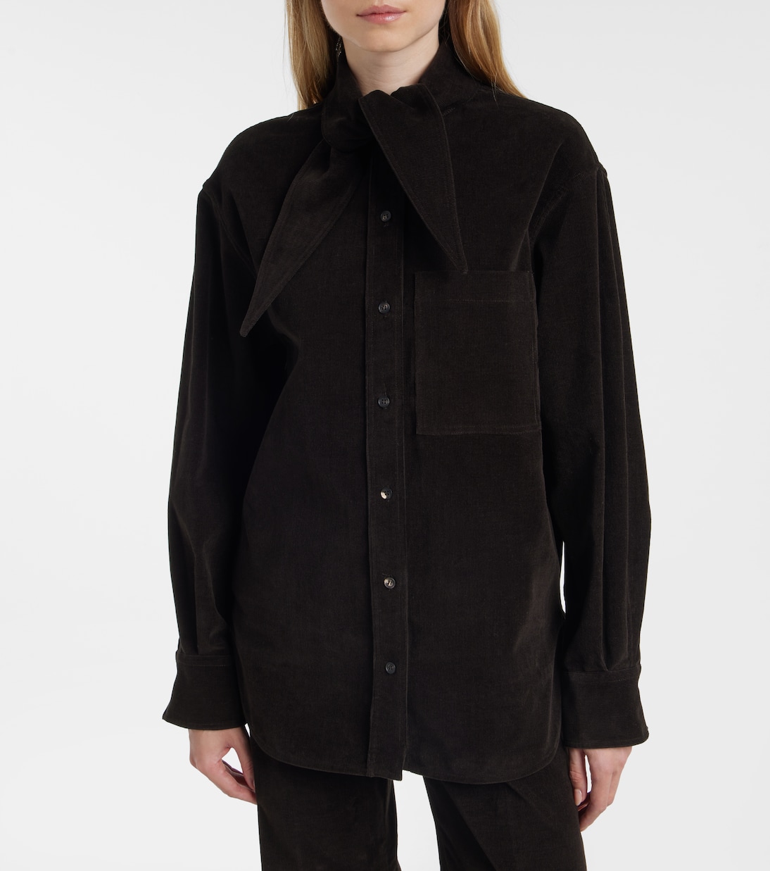 T-shirt en velours côtelé de coton | Ferragamo