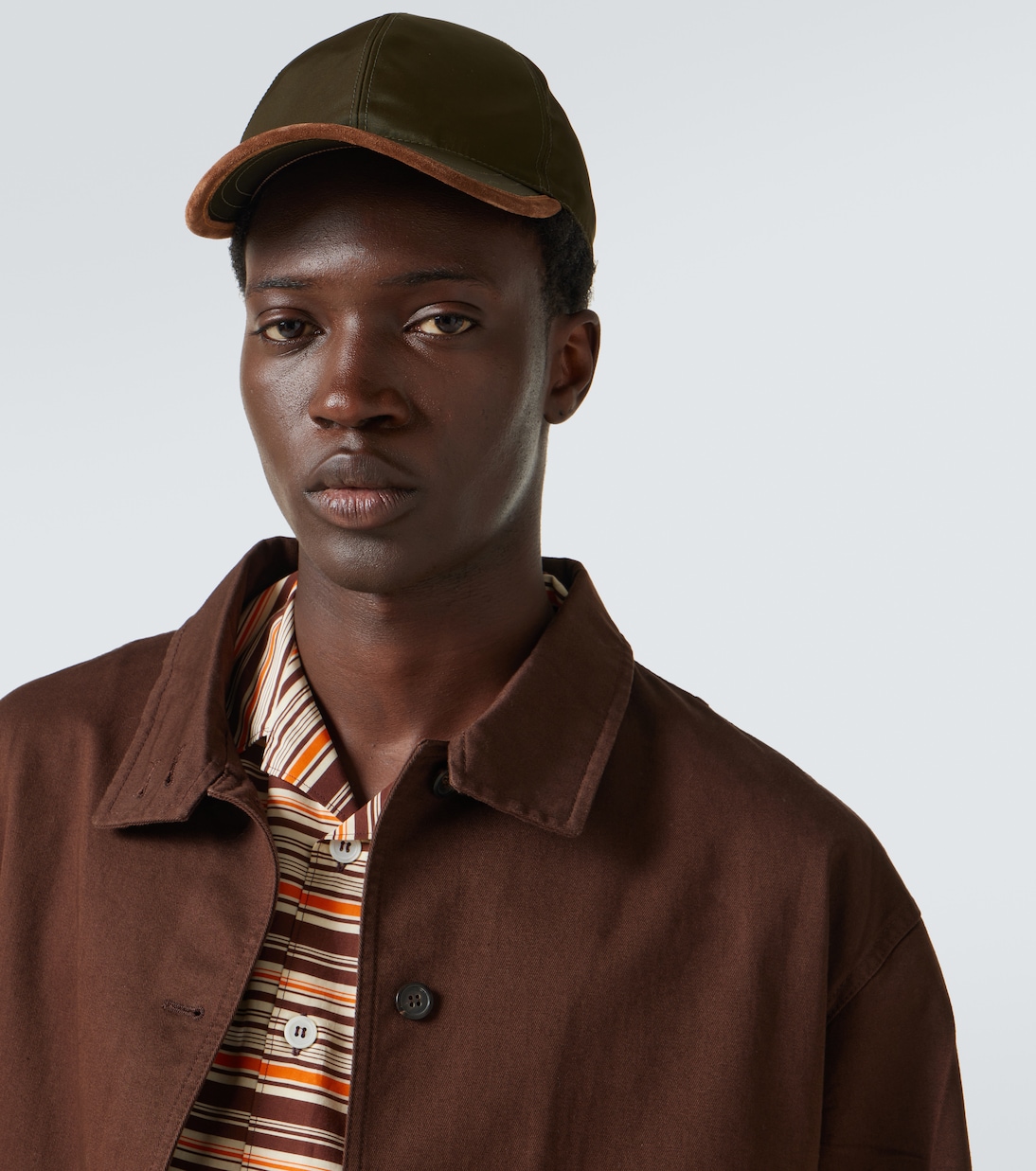 Re-Nylon suede-trimmed baseball cap | Prada