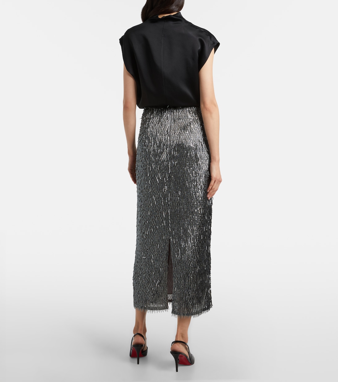 Sequined high-rise pencil skirt | Erdem