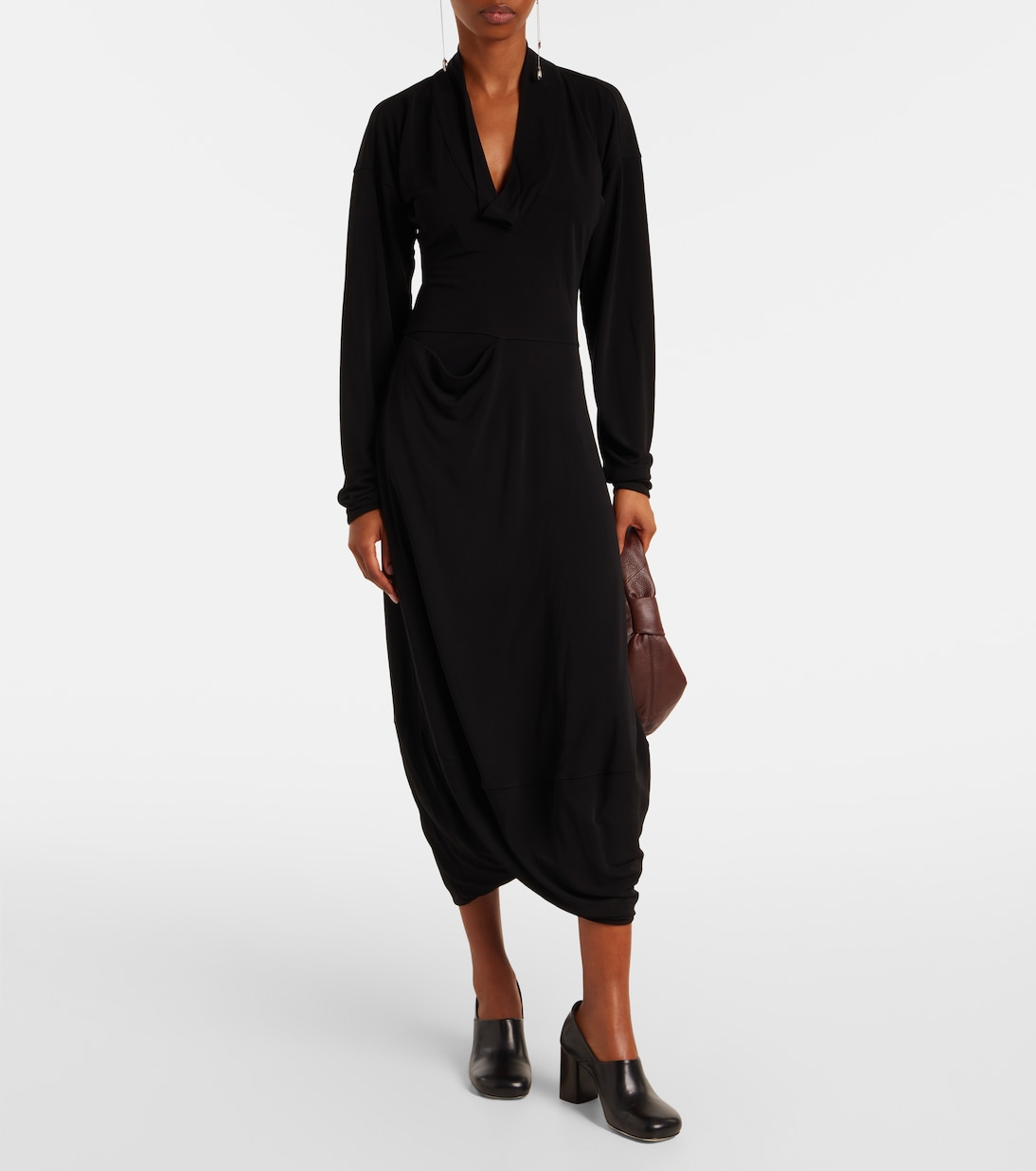 Draped crêpe jersey maxi dress | Lemaire