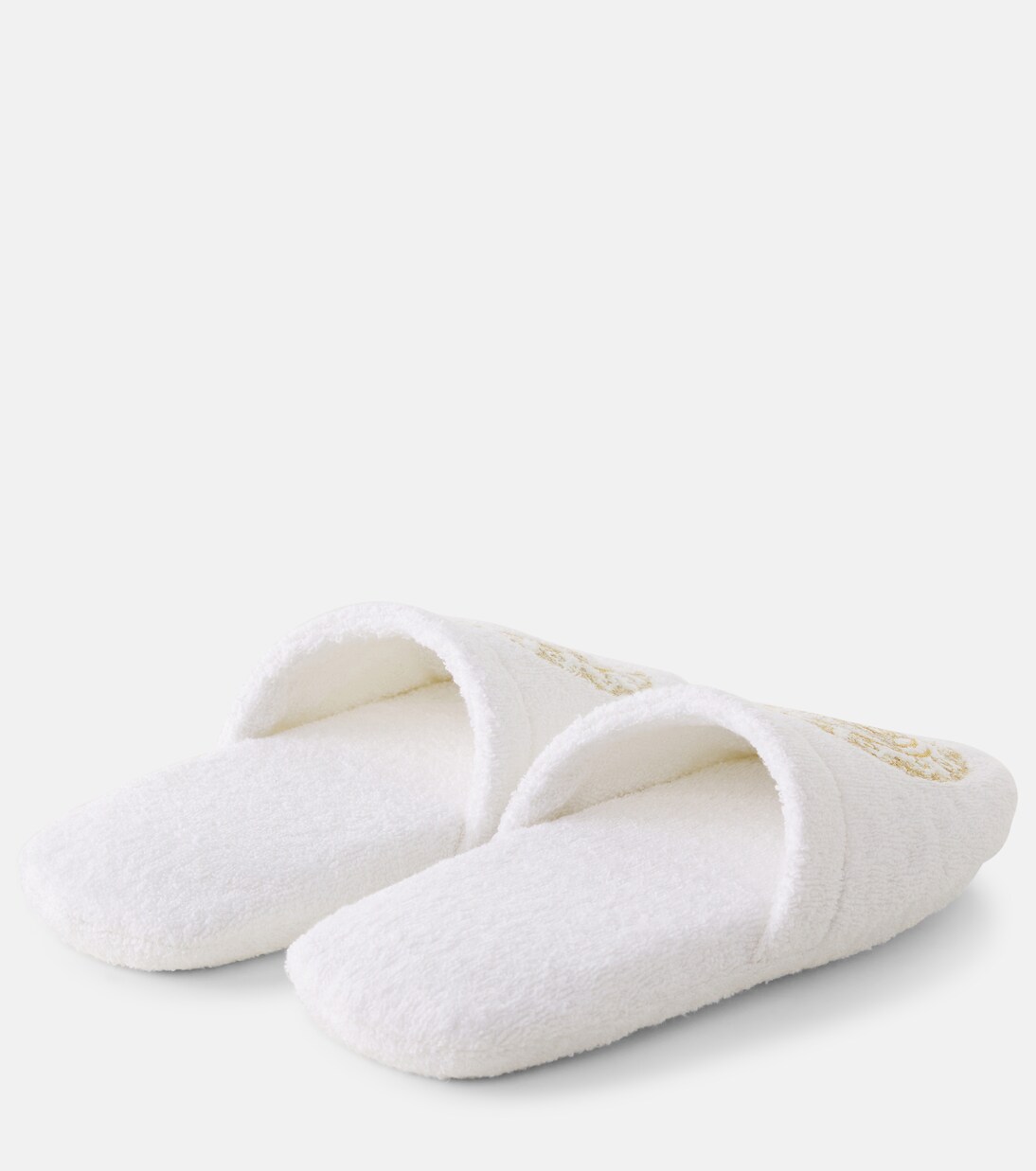 Cotton and linen terry slippers | Versace Home