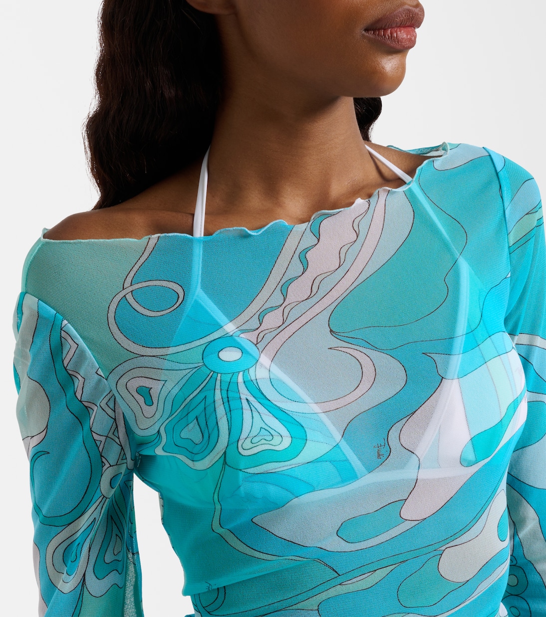 Orchidee sheer maxi dress | Pucci