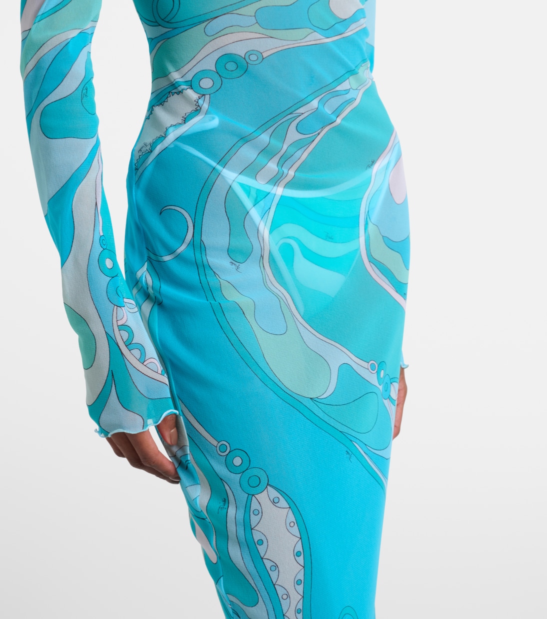 Orchidee sheer maxi dress | Pucci