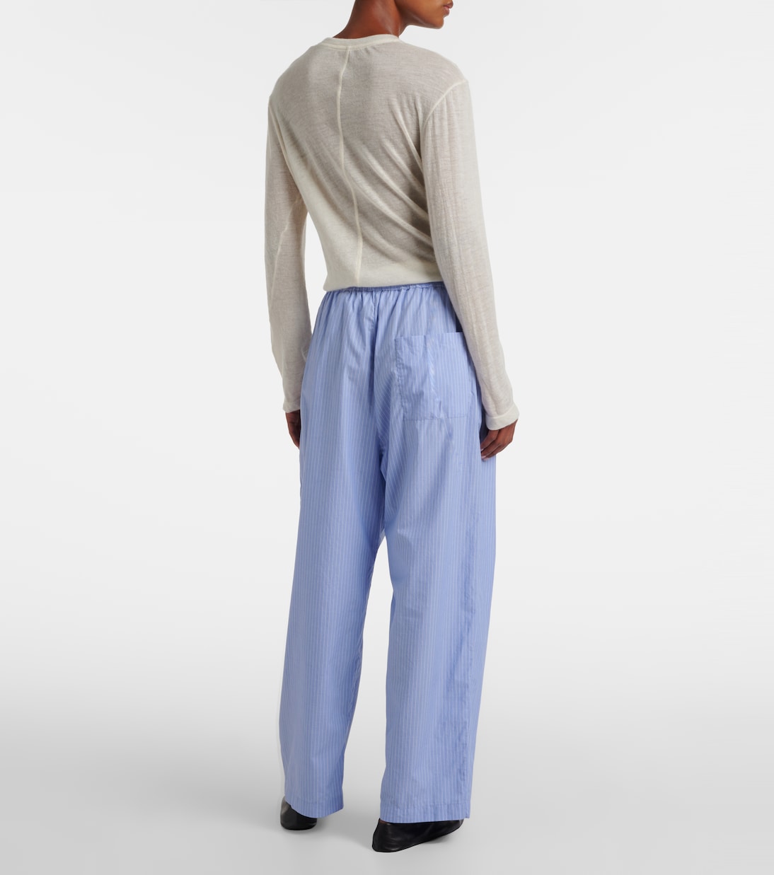 Orien striped cotton wide-leg pants | The Row