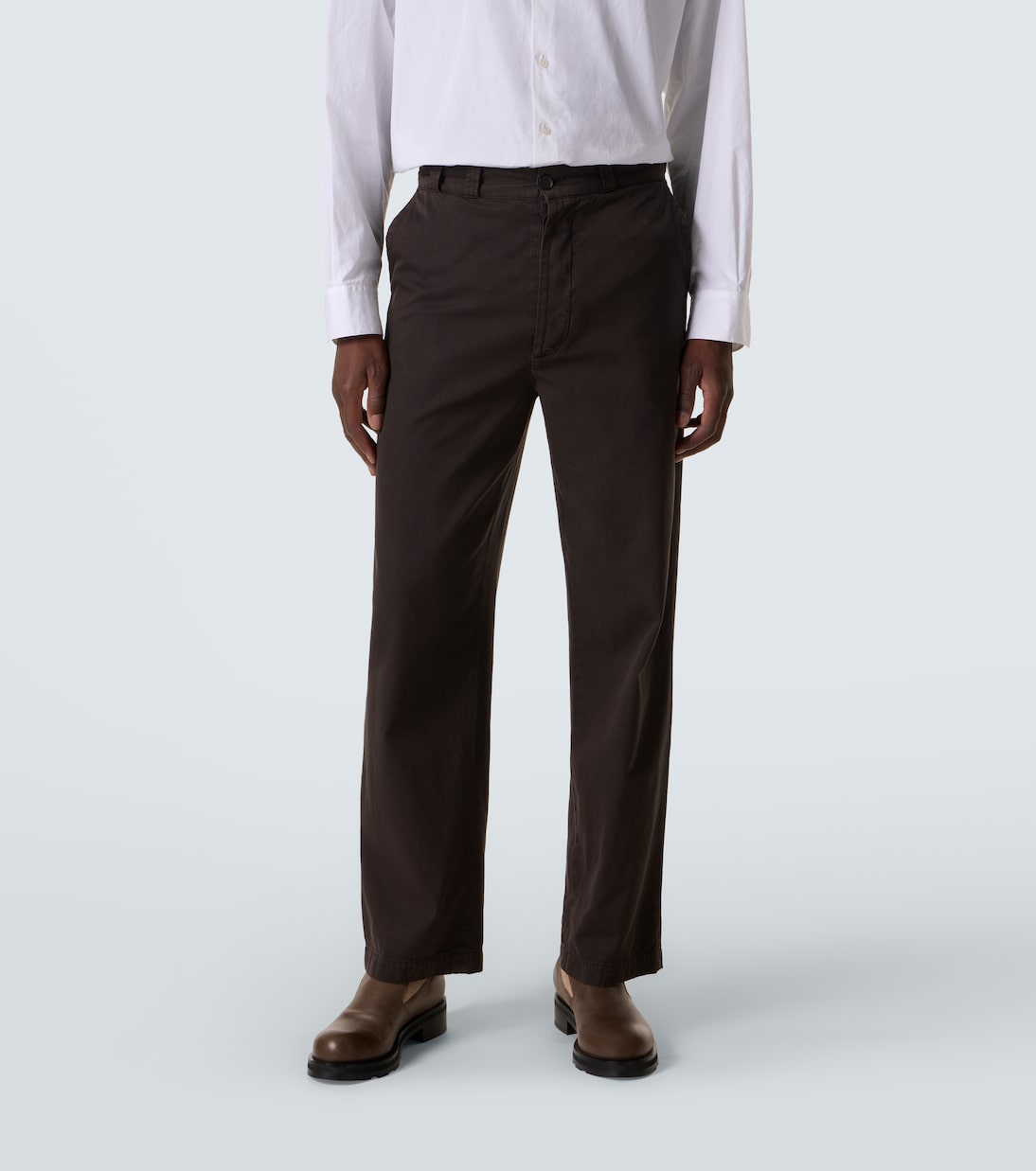 Ottis cotton and cashmere straight pants | The Row