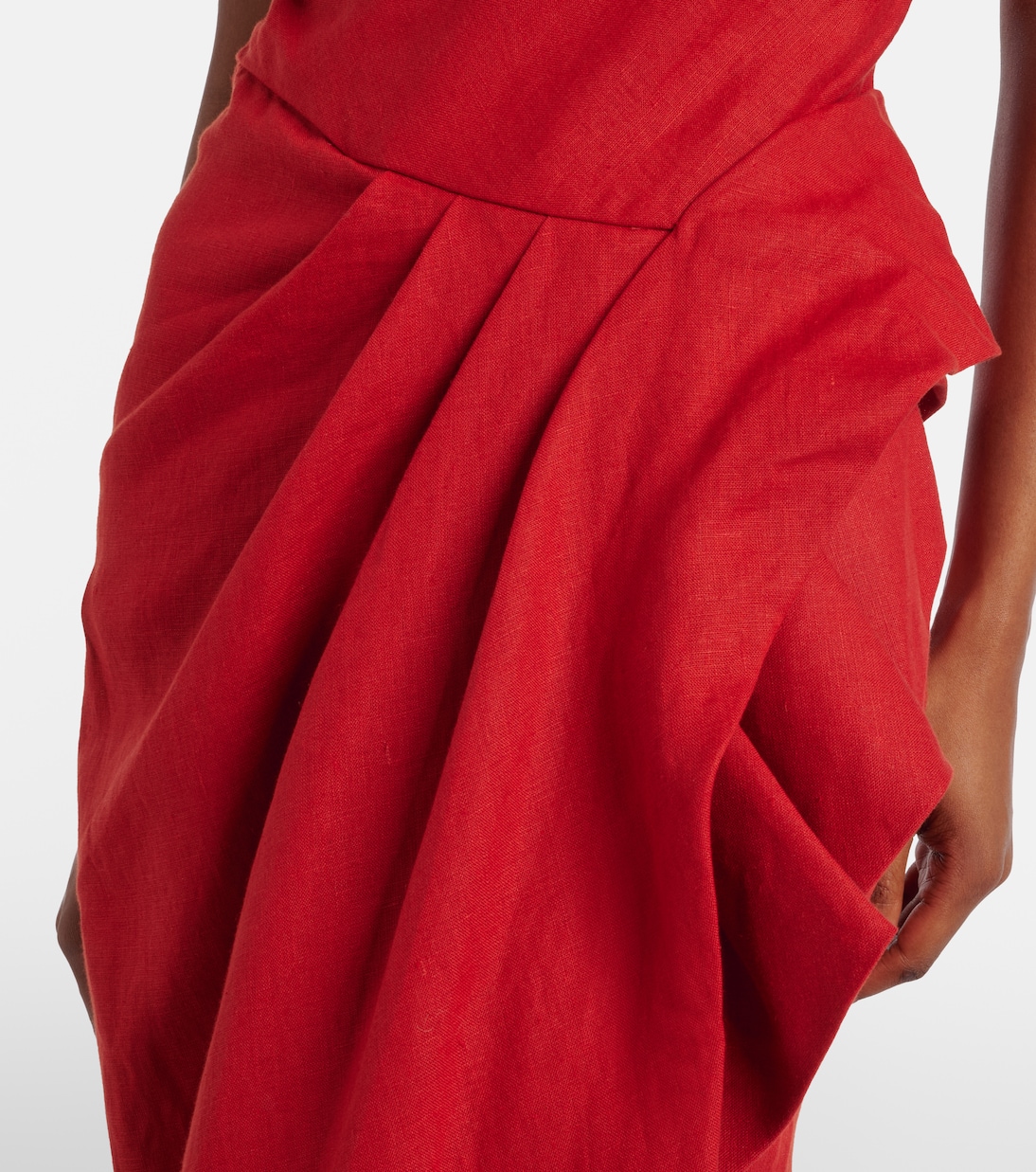 One-Shoulder-Robe aus Leinen | Johanna Ortiz