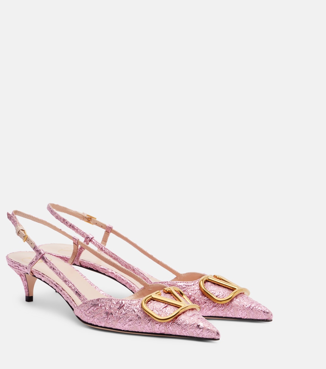 Slingback-Pumps VLogo Signature 80 aus Jacquard | Valentino Garavani
