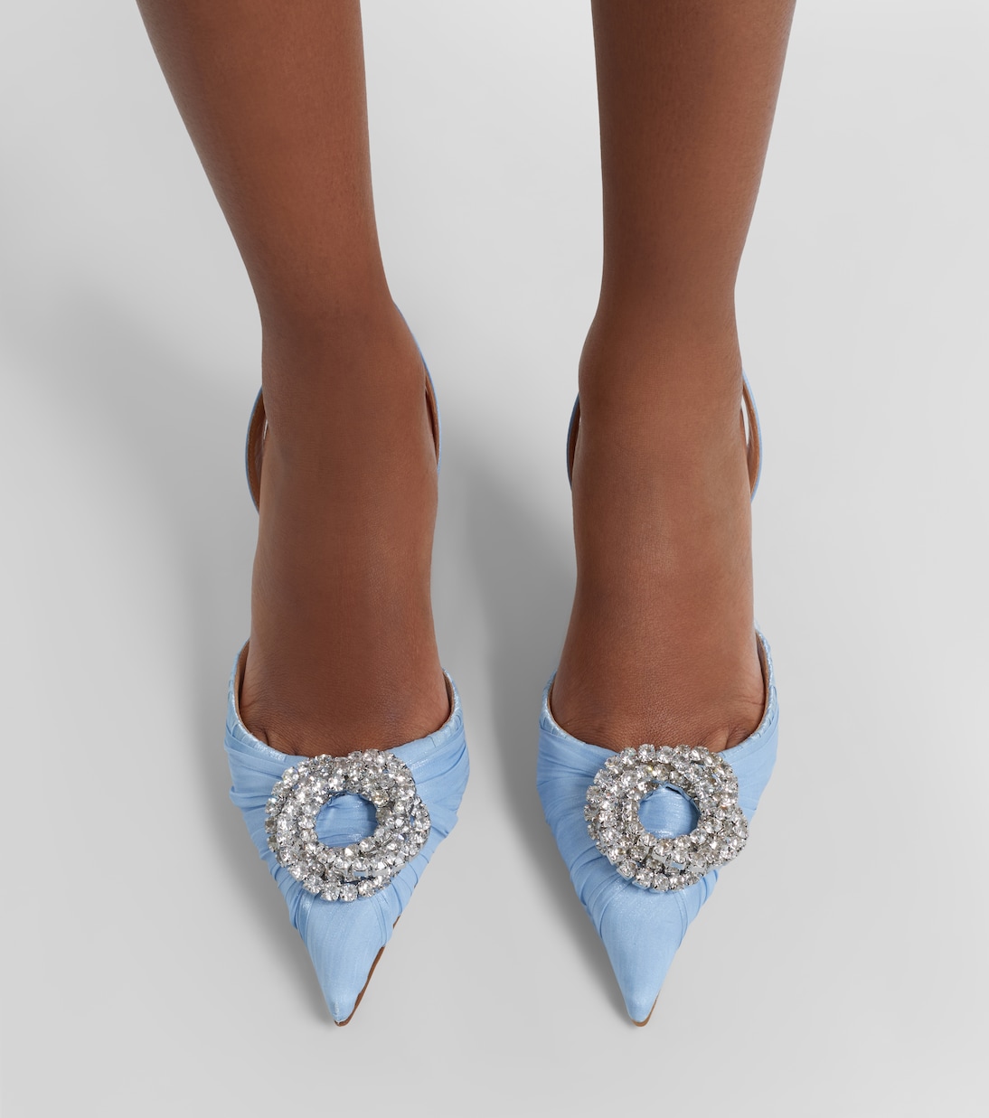 Galaxy embellished satin slingback pumps | Mach & Mach