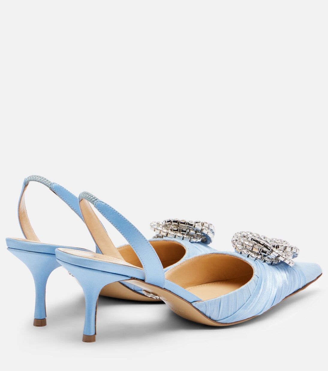 Galaxy embellished satin slingback pumps | Mach & Mach