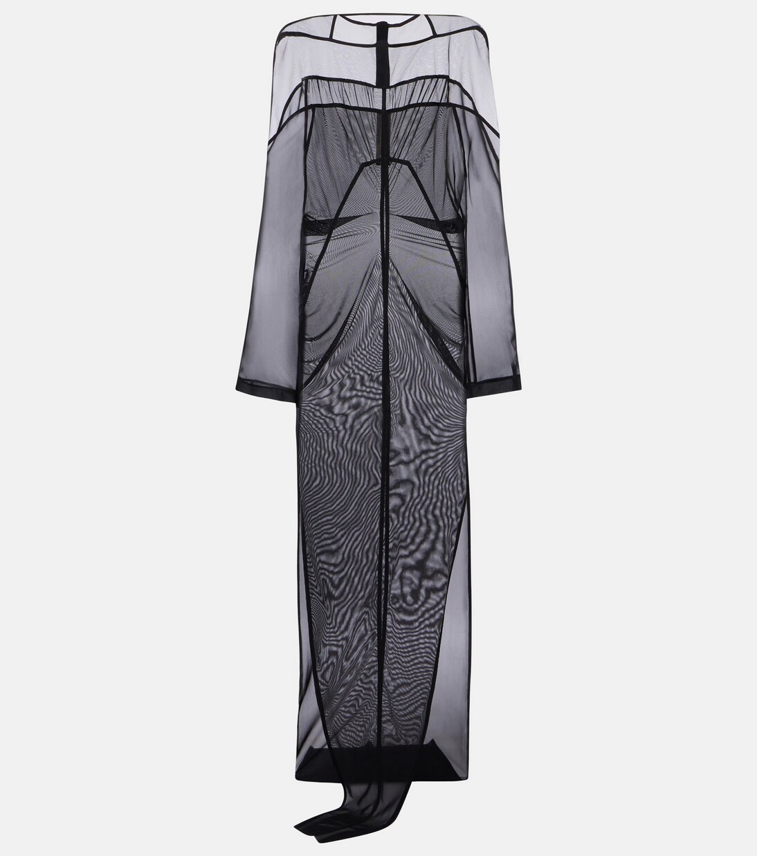 Collage tulle and chiffon gown | Rick Owens