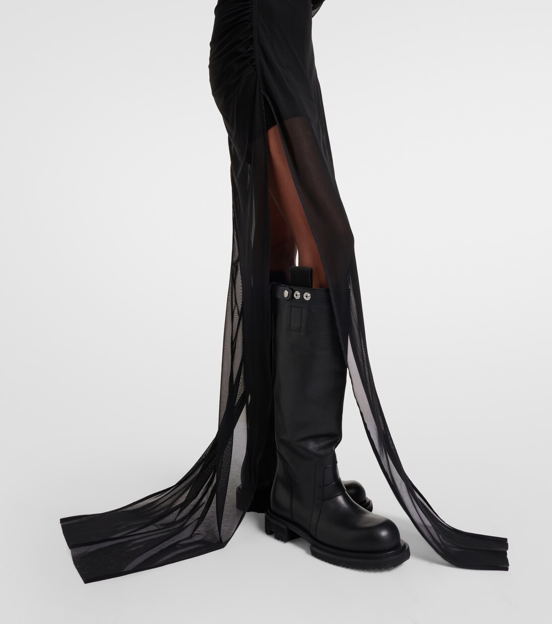 Collage tulle and chiffon gown | Rick Owens