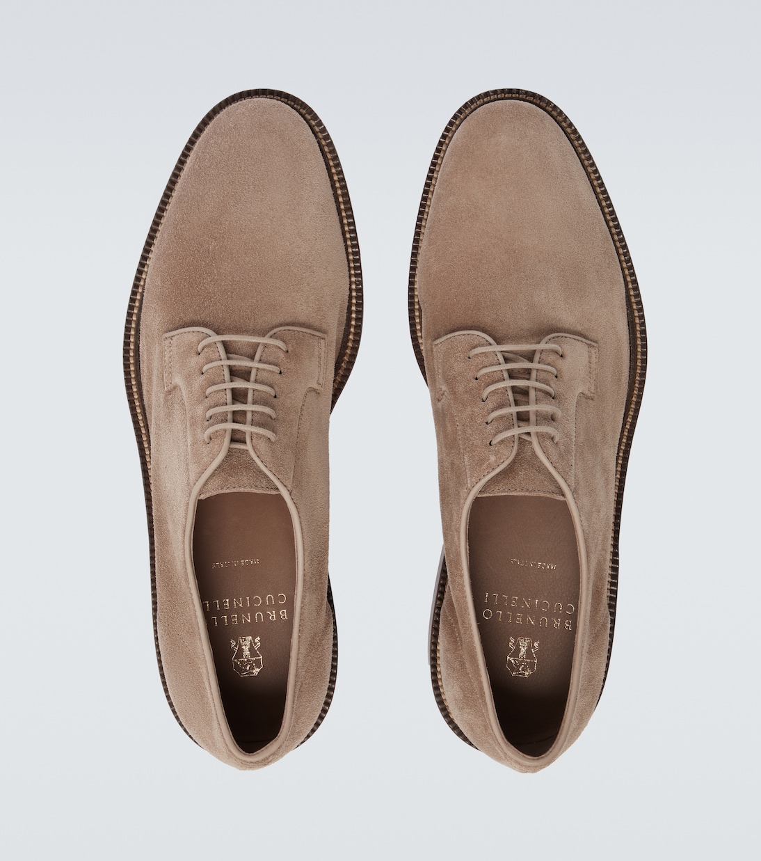 Schnürschuhe aus Veloursleder | Brunello Cucinelli