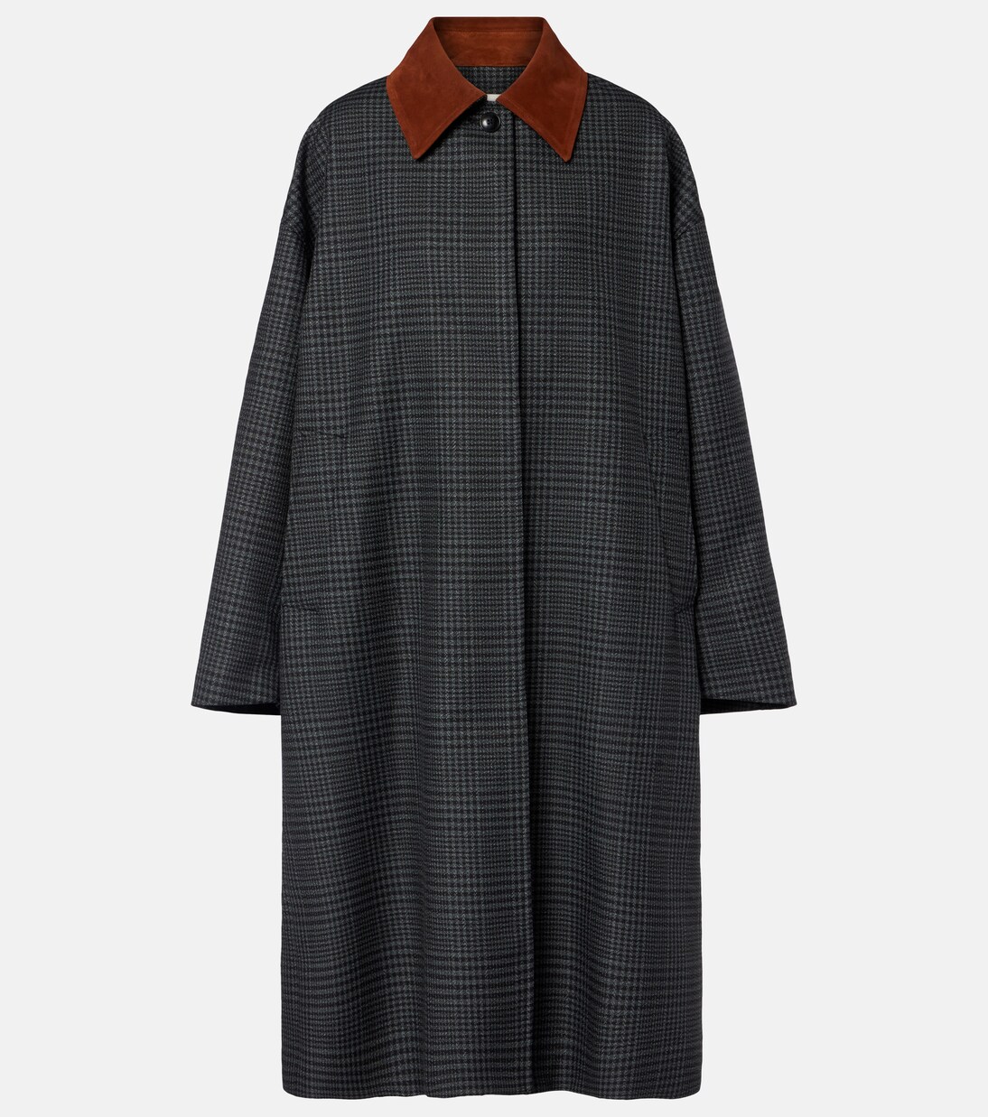 Prince of Wales check virgin wool coat | Róhe