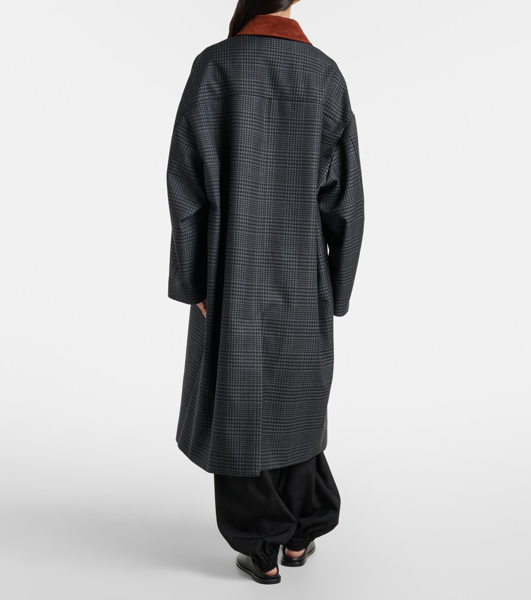 Prince of Wales check virgin wool coat | Róhe